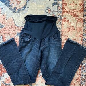 Maternity Wide Leg Jeans with Classic Indigo Wash